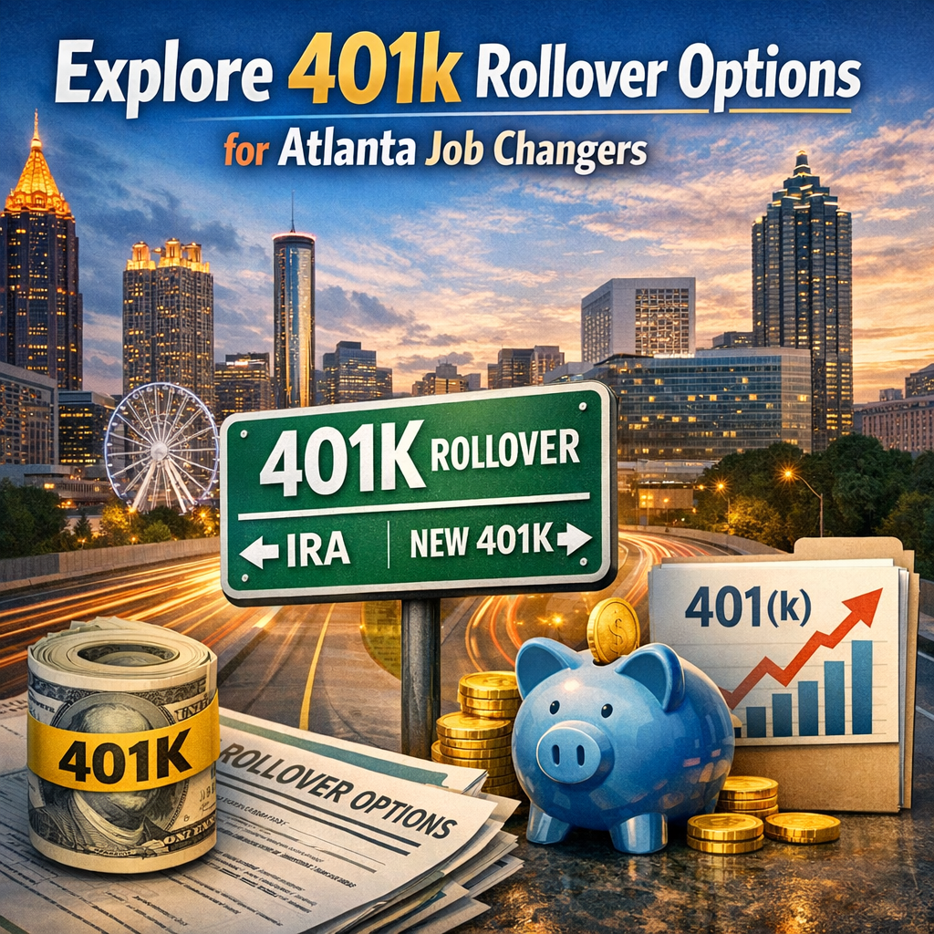 Graph showing various 401k rollover options for Atlanta job changers with charts and financial data.