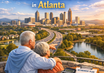 Scenic view of Atlanta skyline representing a guide to reliable retirement planning in Metro Atlanta.