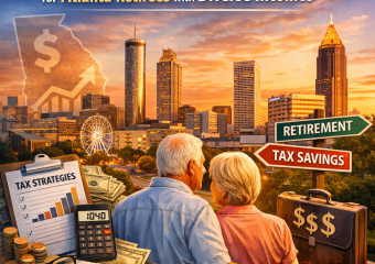 A chart showing different tax strategies for Atlanta retirees with diverse incomes.