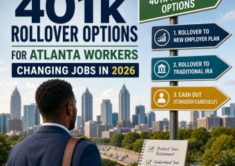 Illustration of 401k Rollover Options for Atlanta Workers Changing Jobs in 2026