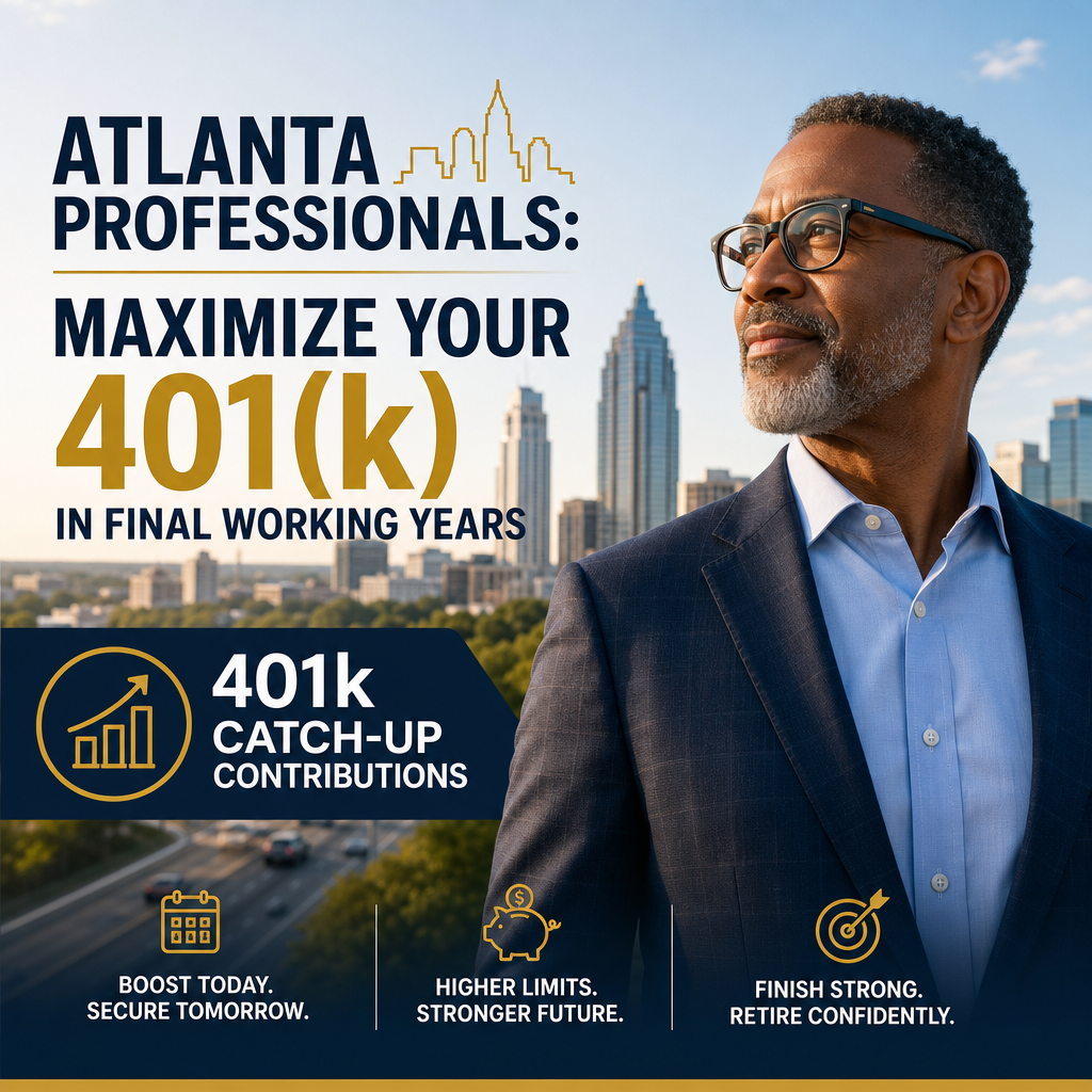 401k catch-up contributions illustration for Atlanta Professionals: Maximize Your 401(k) in Final Working Years