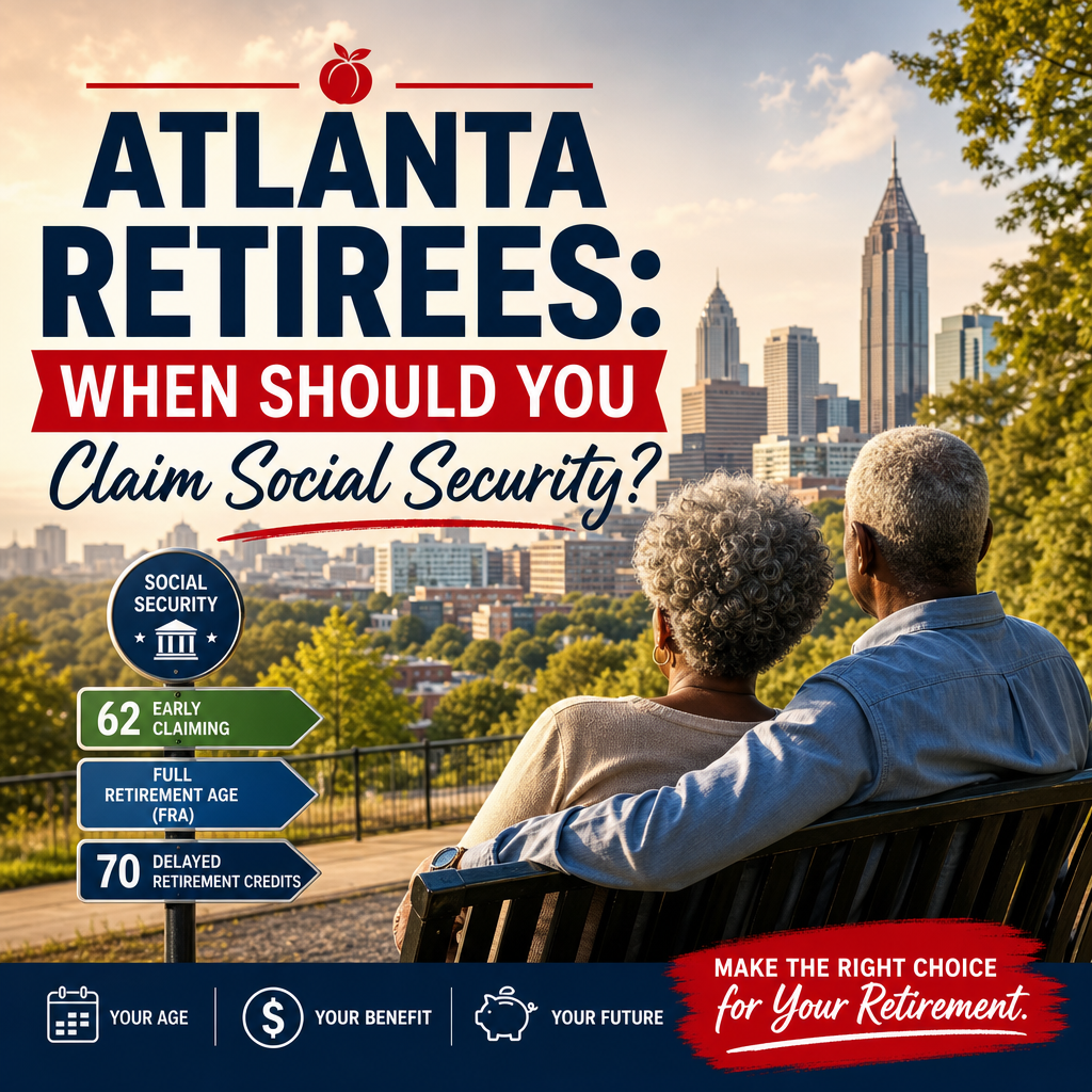 Social Security claiming age illustration for Atlanta Retirees: When Should You Claim Social Security?