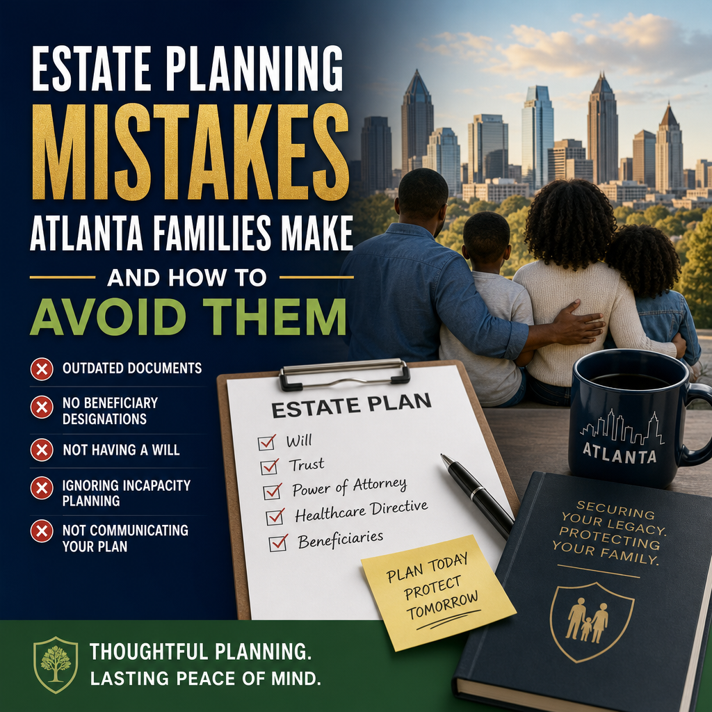 Illustration of Estate Planning Mistakes Atlanta Families Make and How to Avoid Them